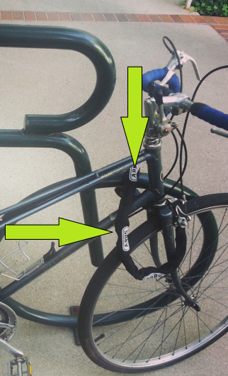 locked-bike-green-arriws
